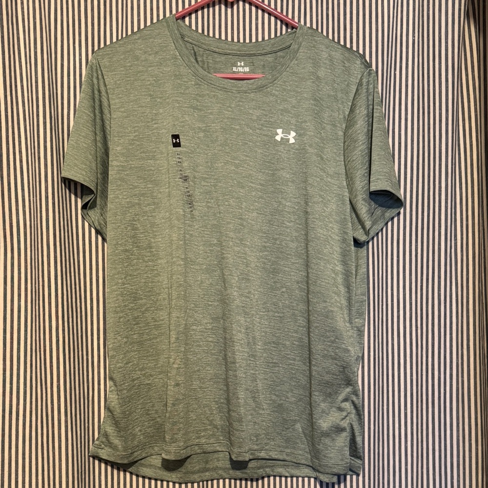 Under Armour Heathered Green Tee